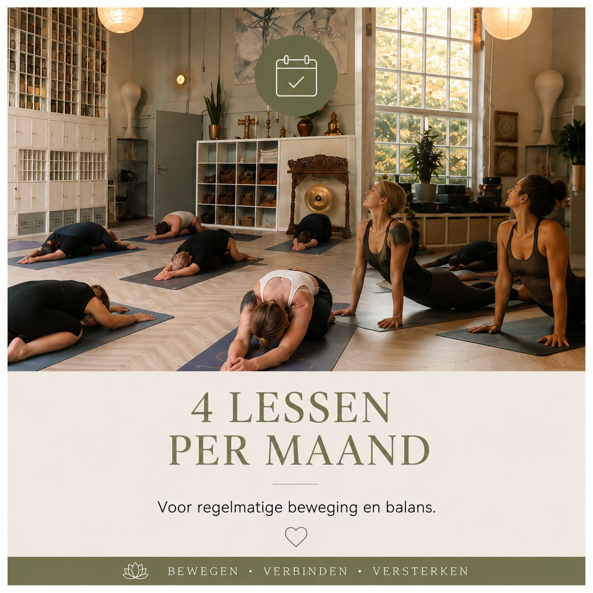 Abonnement: 4 lessen per maand
